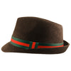 Black/Green Fedora