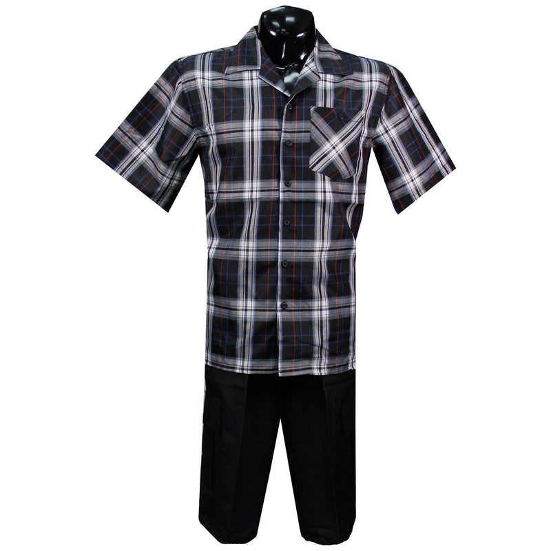 Black/White 2PC Plaid Set