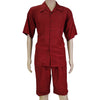 Burgundy Montique 2PC Short Set