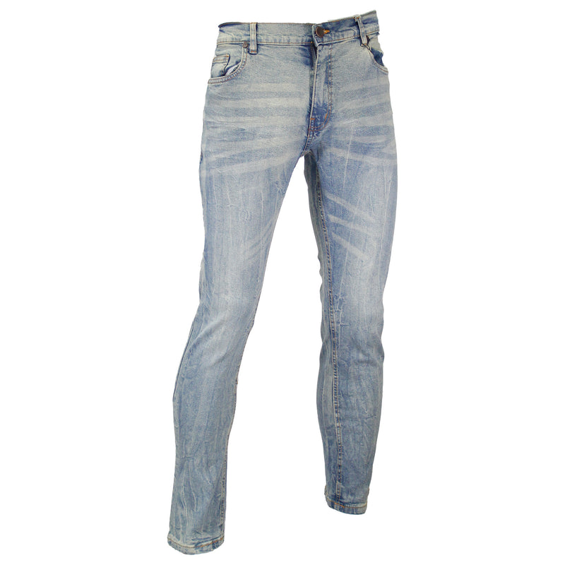 EVL Slim Fit Jeans w/Stretch in Lt Blue Wash