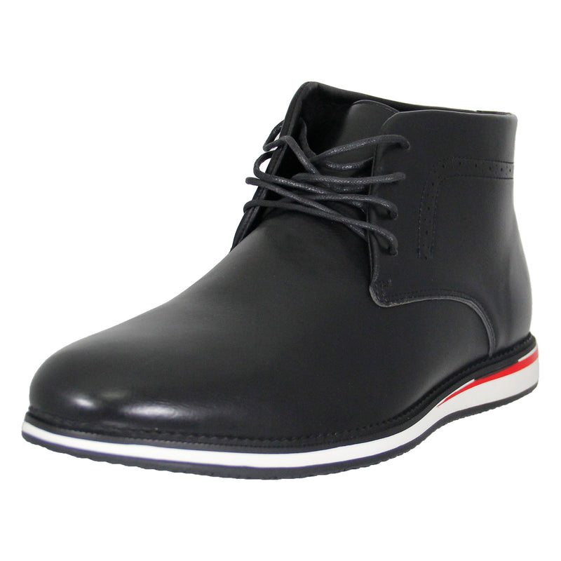 Black Casual Mid Top Boot