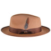 Brown two-tone wool felt fedora