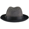 Grey two-tone wool felt fedora