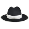 Black two-tone wool felt fedora