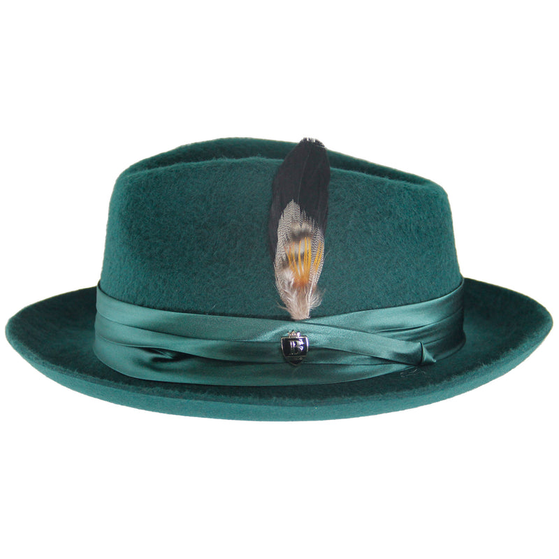 Emerald wool felt fedora