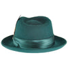 Emerald wool felt fedora