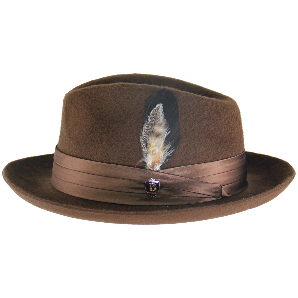 Brown wool felt fedora