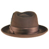 Brown wool felt fedora