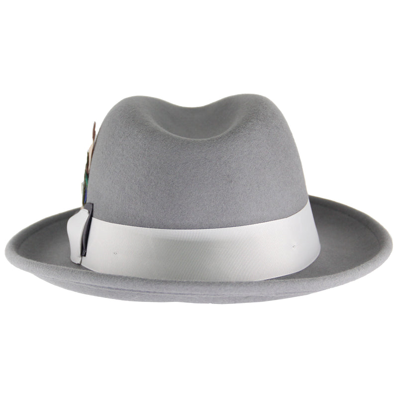 Grey wool felt fedora