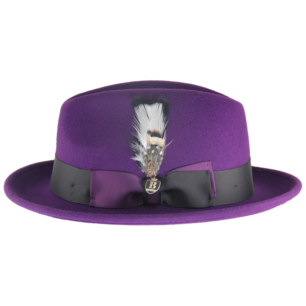 Purple wool felt fedora