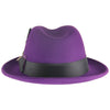 Purple wool felt fedora