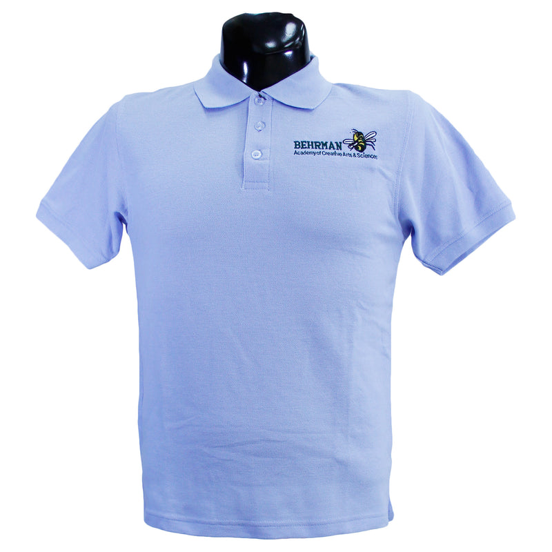 Blue Unisex Martin Behrman Polo Uniform Shirt 