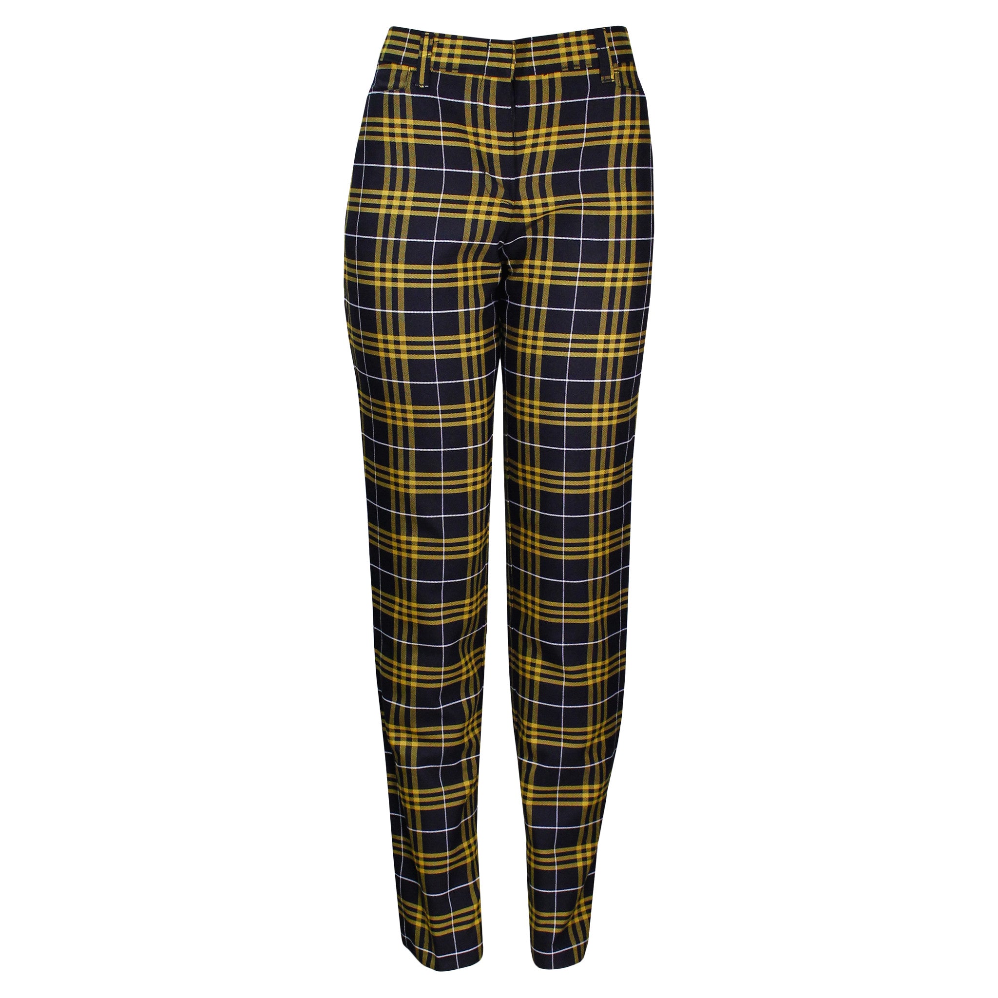 Hot Topic XS Yellow Black Plaid Pants Trousers Stretch Women's Punk Goth  Girl | eBay